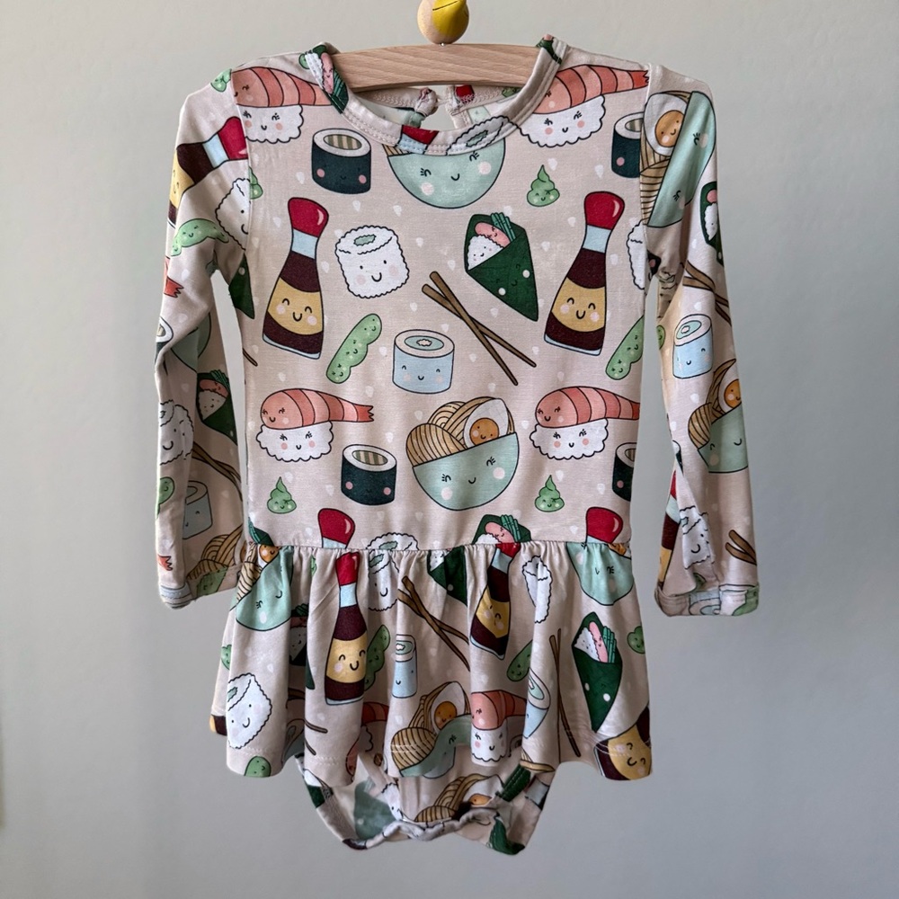 Bums & Roses Sushi Print Romper Dress